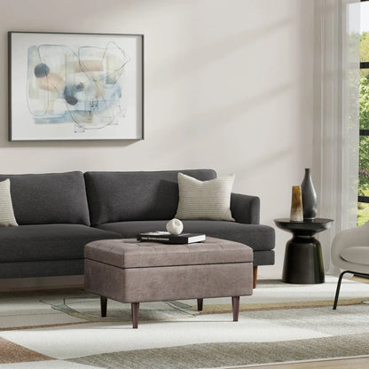 Shay Large Square Coffee Table Storage Ottoman