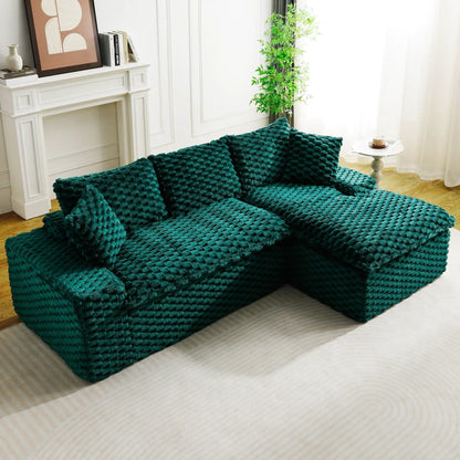 Modular Sofa, Convertible Twin Seat with Chaise