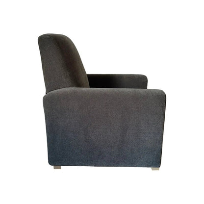 Recliner Chair gray fabric upholstery with a padded back and armrests on Tampa Home & Garden Store