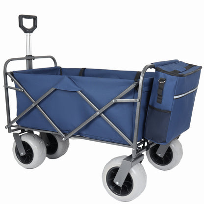 Beach wagon with big wheels and blue fabric cargo bag, 500lb capacity, HouseOfZazla on Tampa Home & Garden Store