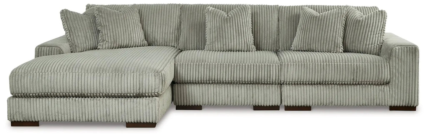 Lindyn Sectional Sofa with Cord Upholstery
