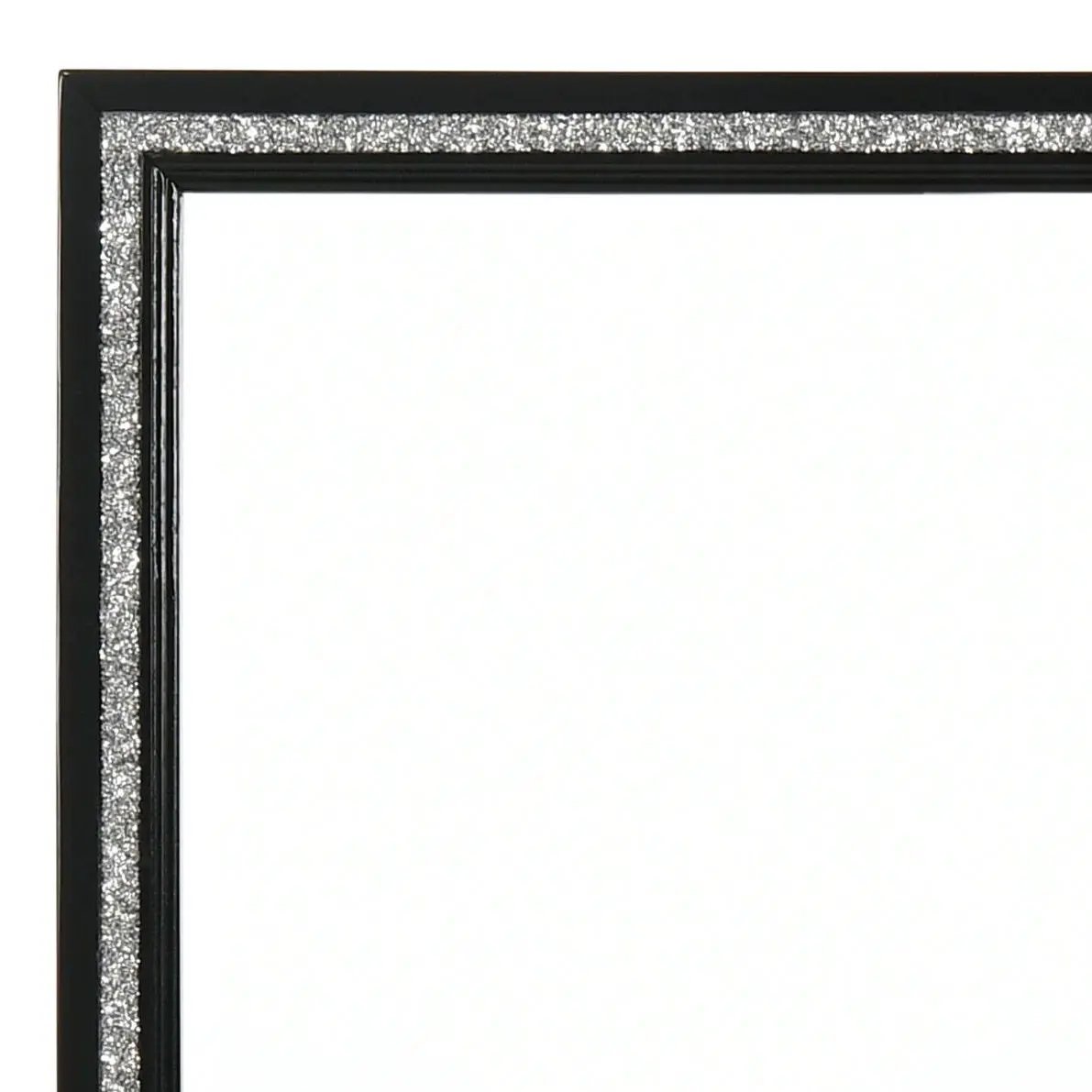 Haiden Weathered Mirror Black with Silver Trim
