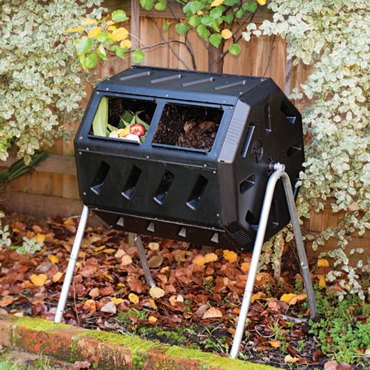 37-Gallon Tumbling Compost Bin Tumbler Composter - 5 Cu. Ft. - Tampa Home & Garden Store