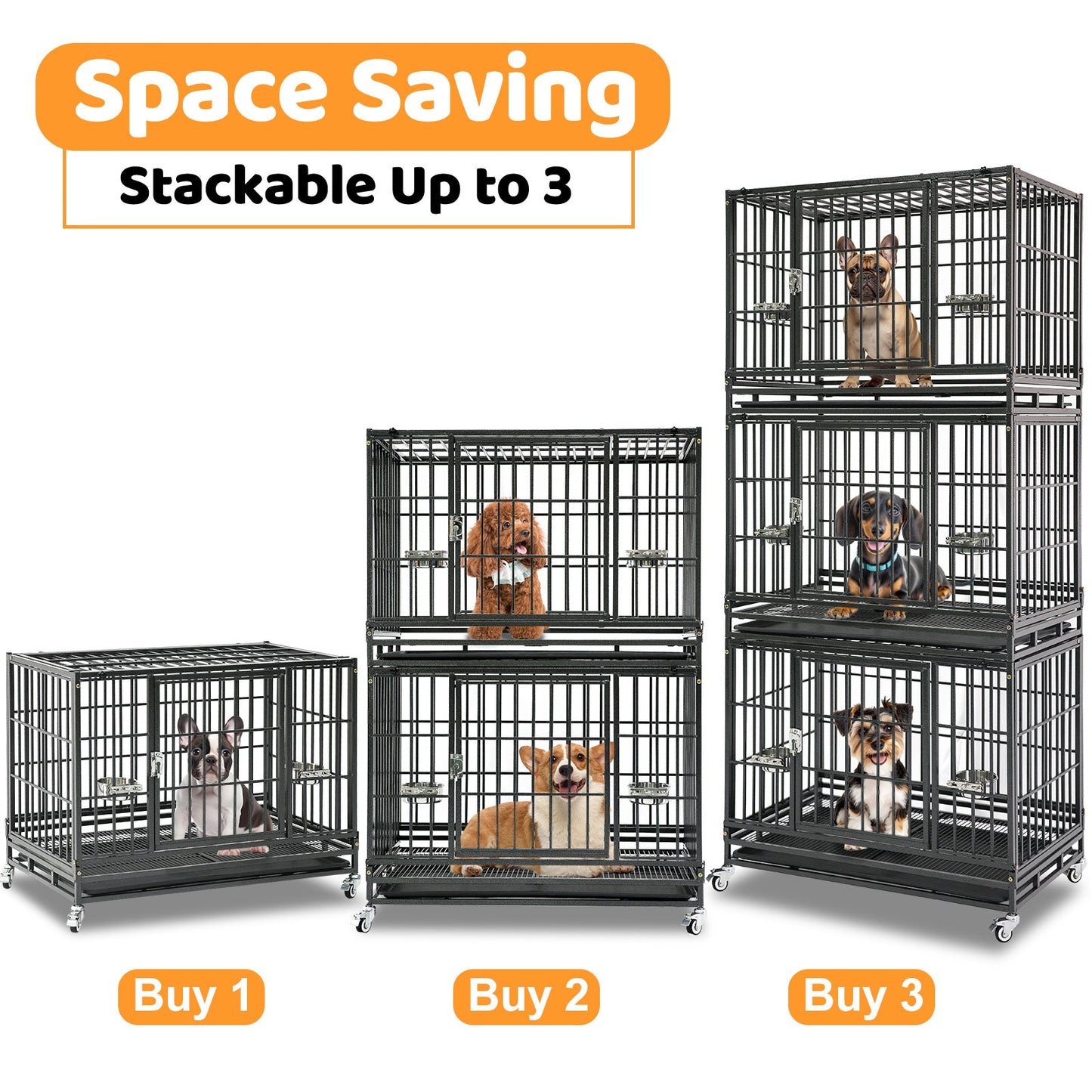 37" Stackable Heavy Duty Dog Crate 371D03 - Tampa Home & Garden Store
