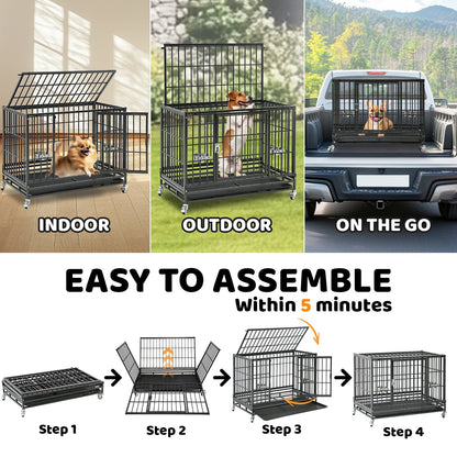 37" Stackable Heavy Duty Dog Crate 371D03 - Tampa Home & Garden Store