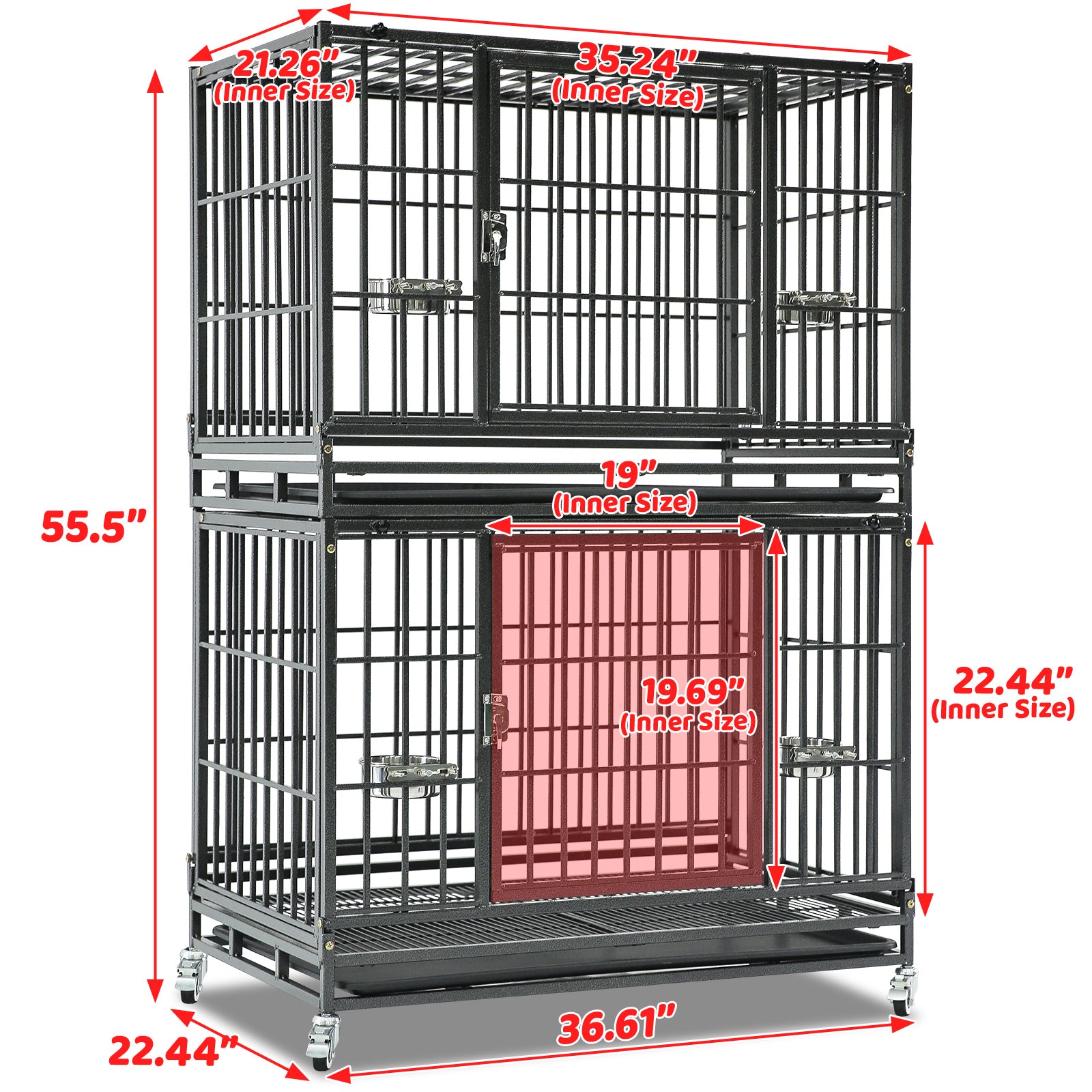 37" Stackable Heavy Duty Dog Crate 371D03 - Tampa Home & Garden Store