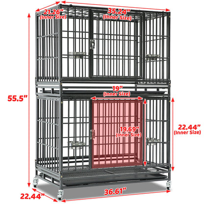 37" Stackable Heavy Duty Dog Crate 371D03 - Tampa Home & Garden Store