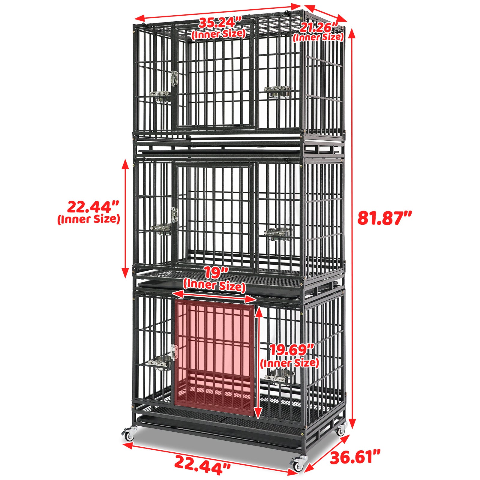 37" Stackable Heavy Duty Dog Crate 371D03 - Tampa Home & Garden Store