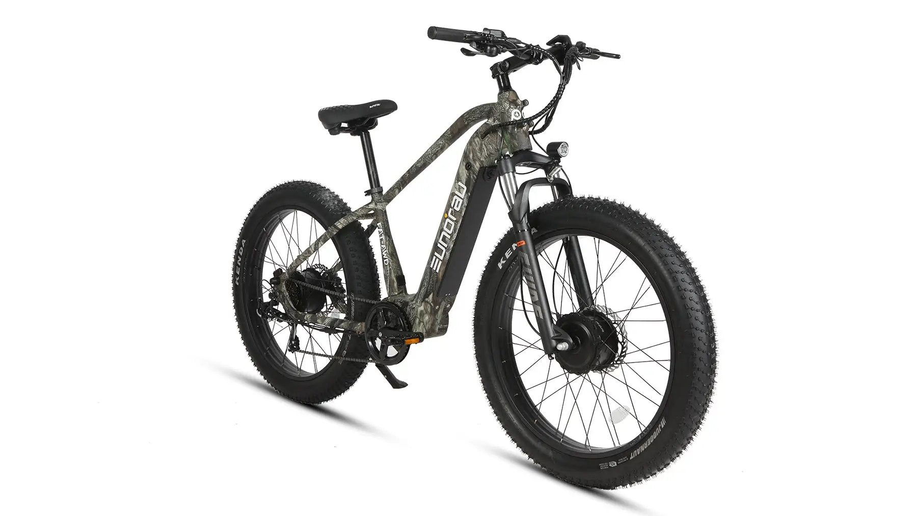 FAT-AWD 2.0 electric bike camo frame with fat tires and front suspension by EUNORAU E-BIKE US on Tampa Home & Garden Store