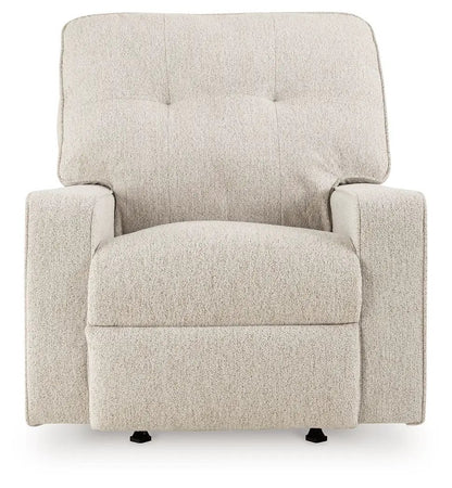 Larimer rocker recliner in beige textured fabric by Unique Piece Furniture on Tampa Home & Garden Store