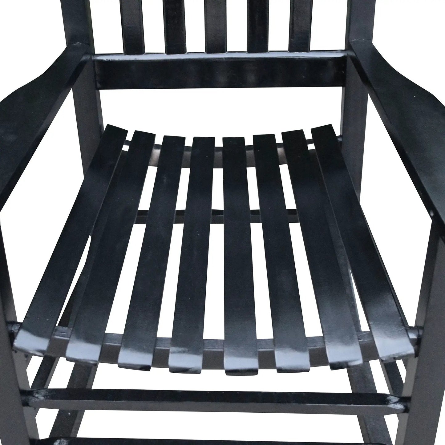 Classic wooden porch rocker in black Populus wood by Unique Piece Furniture on Tampa Home & Garden Store