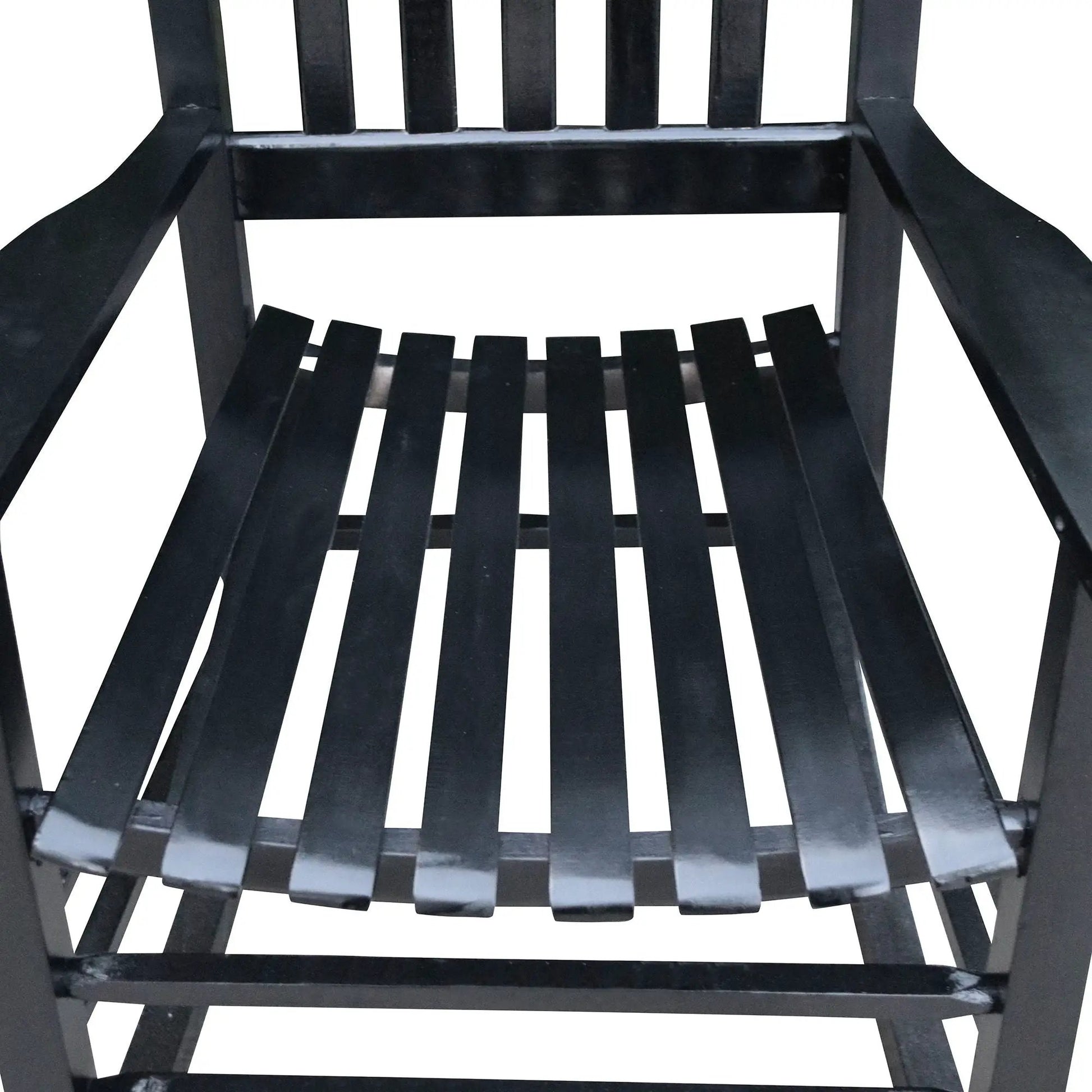 Classic wooden porch rocker in black Populus wood by Unique Piece Furniture on Tampa Home & Garden Store