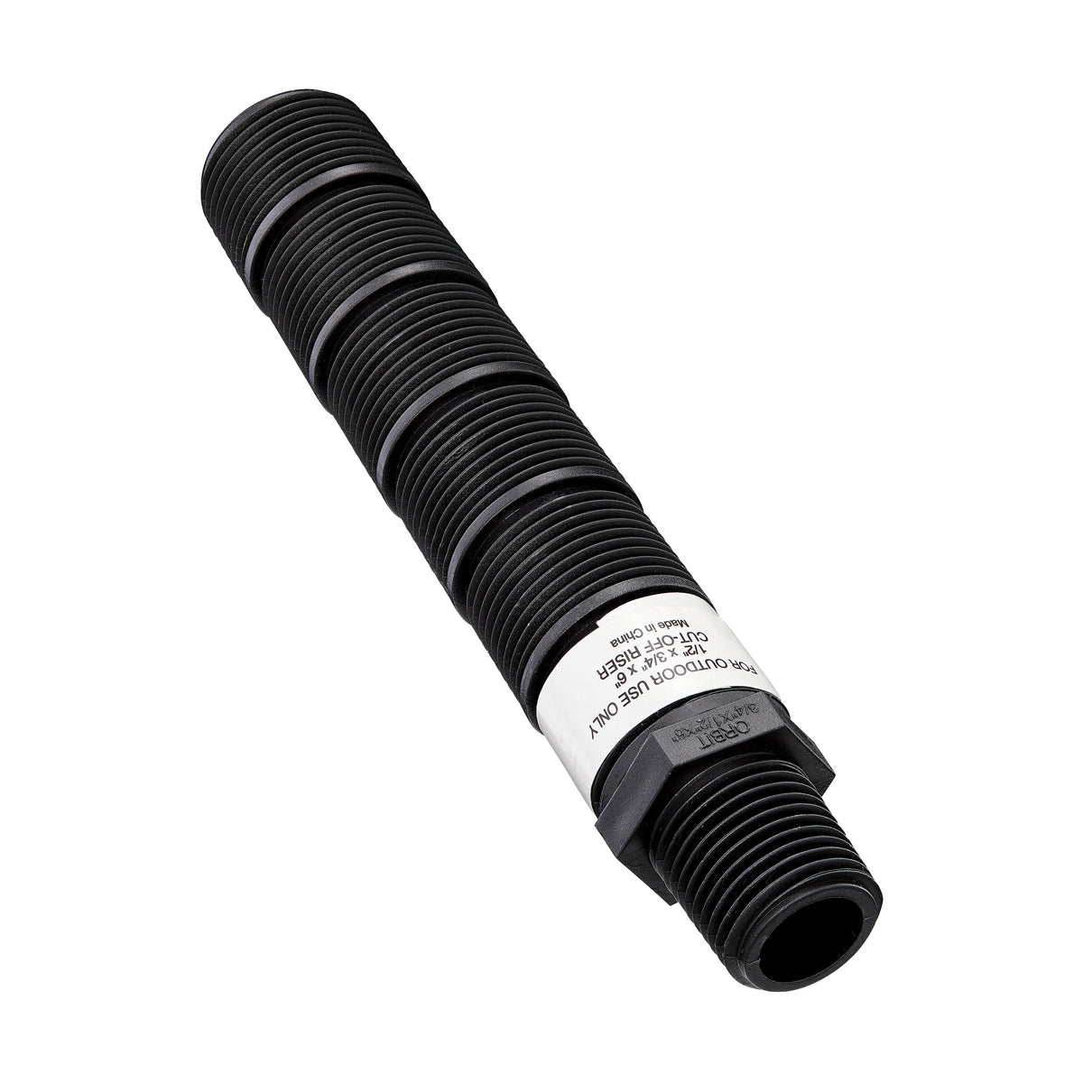 Orbit Irrigation cut-off riser adapter 1/2 x 3/4 x 6 in black sprinkler riser on Tampa Home & Garden Store