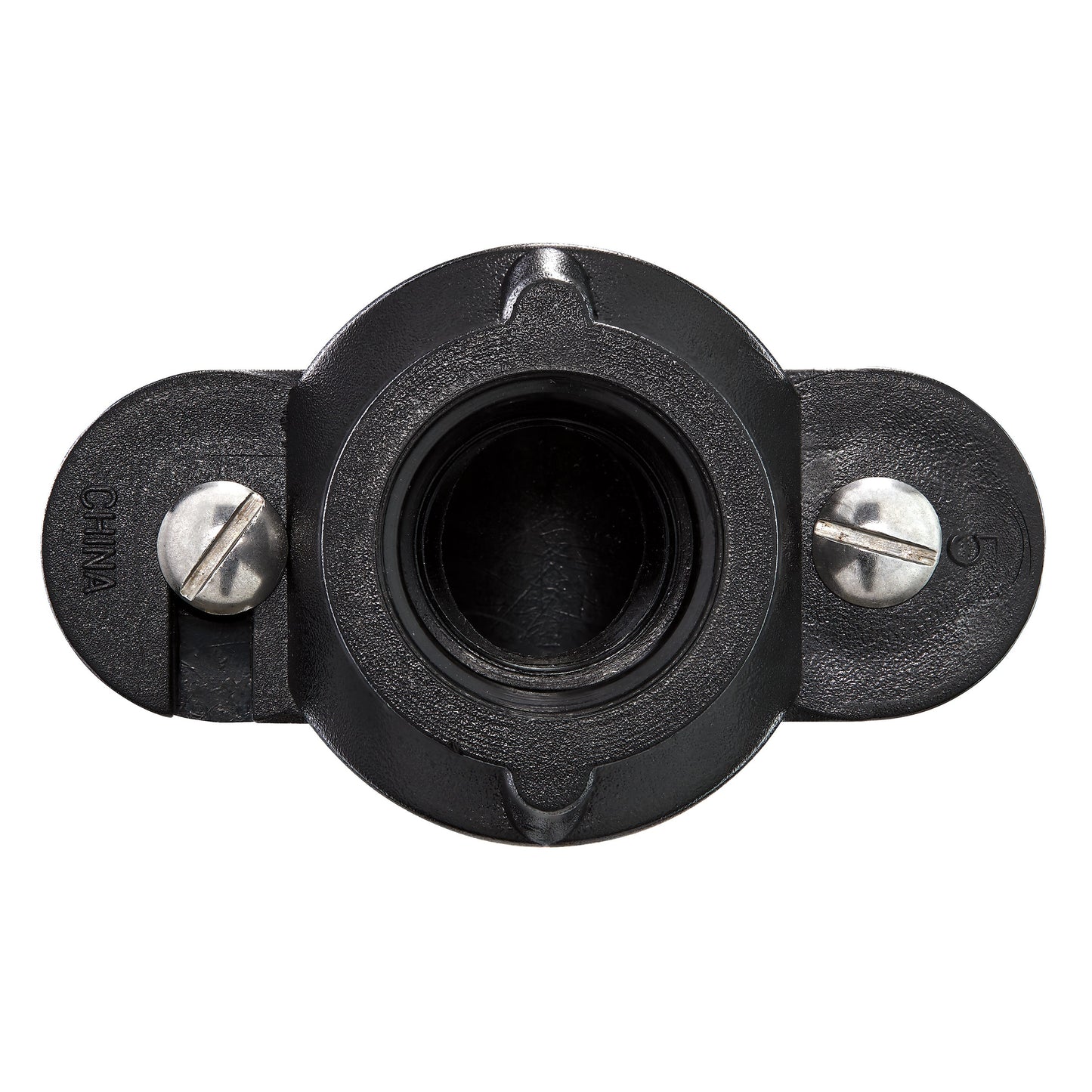 3/4 in x 1/2 in black plastic saddle tee, Orbit Irrigation, underground irrigation accessory on Tampa Home & Garden Store