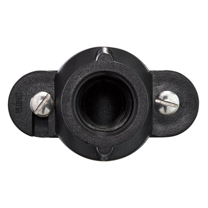 3/4 in x 1/2 in black plastic saddle tee, Orbit Irrigation, underground irrigation accessory on Tampa Home & Garden Store