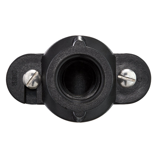3/4 in x 1/2 in black plastic saddle tee, Orbit Irrigation, underground irrigation accessory on Tampa Home & Garden Store