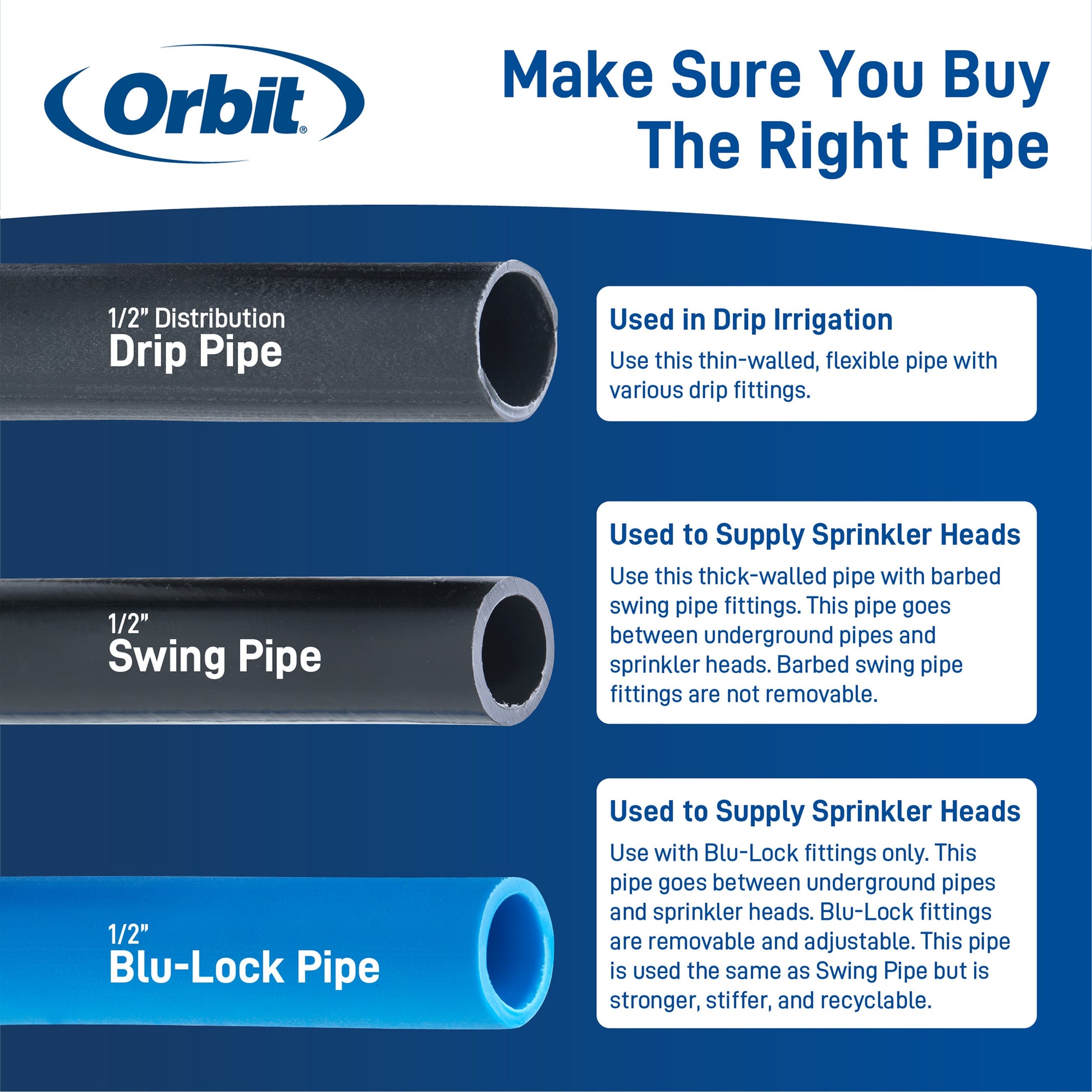 Orbit 1/2 in black drip distribution tubing 100 ft for drip irrigation on Tampa Home & Garden Store