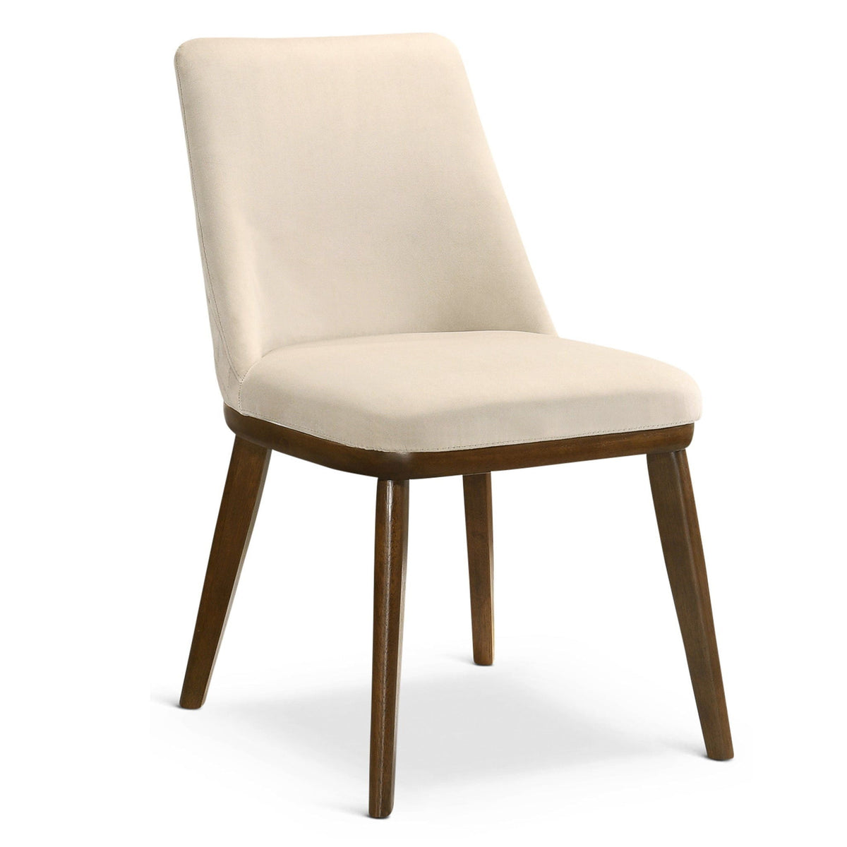 Mid-Century dining chair beige fabric with solid wood frame by HouseOfZazla on Tampa Home & Garden Store