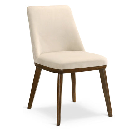 Mid-Century dining chair beige fabric with solid wood frame by HouseOfZazla on Tampa Home & Garden Store