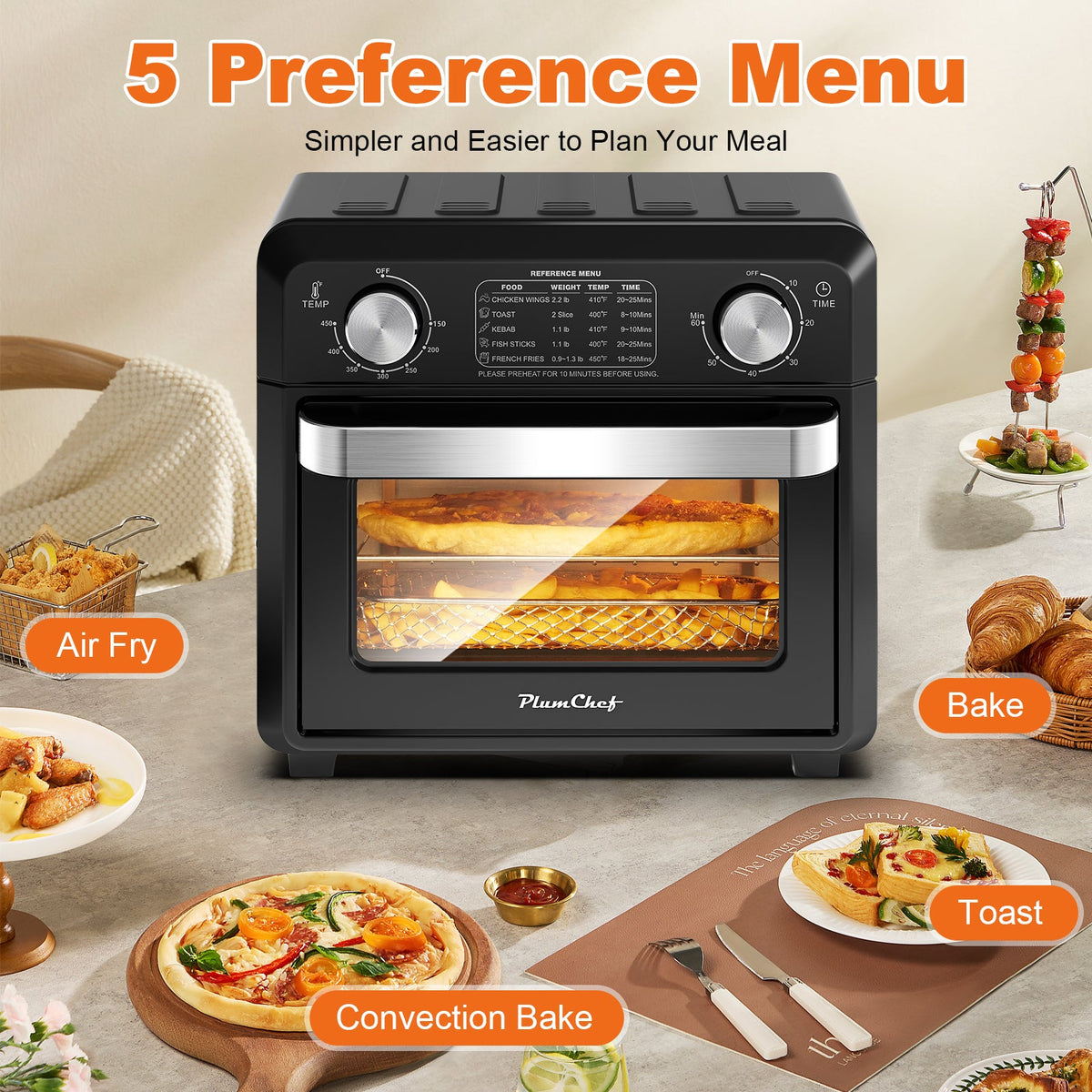 Compact 11 Qt Air Fryer for Family Meals