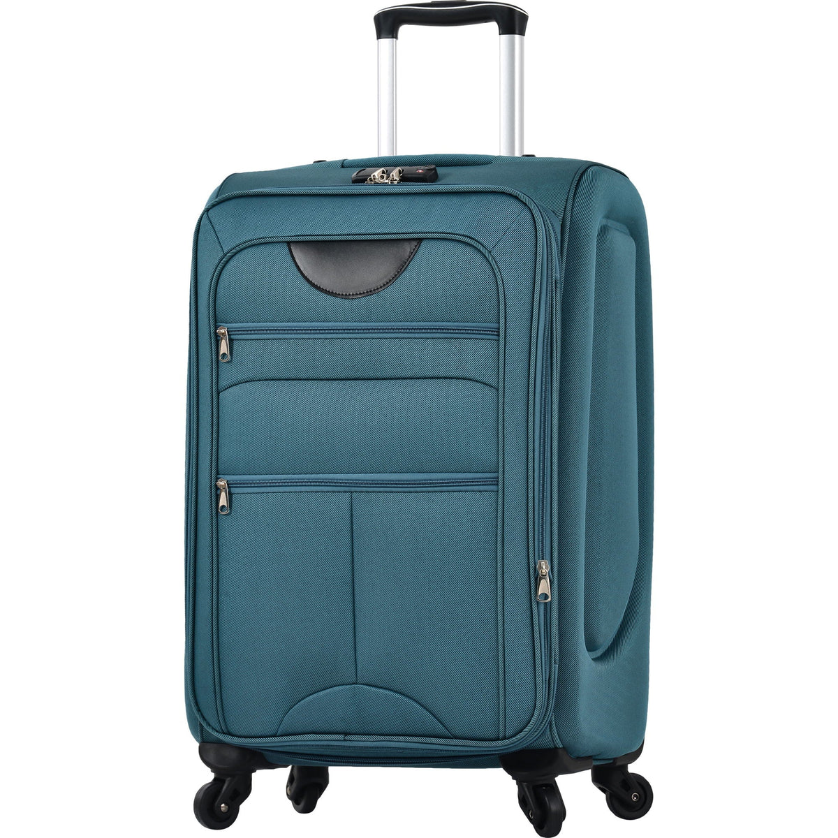 Expandable 3-piece softside luggage set teal suitcase with spinner wheels HouseOfZazla on Tampa Home & Garden Store