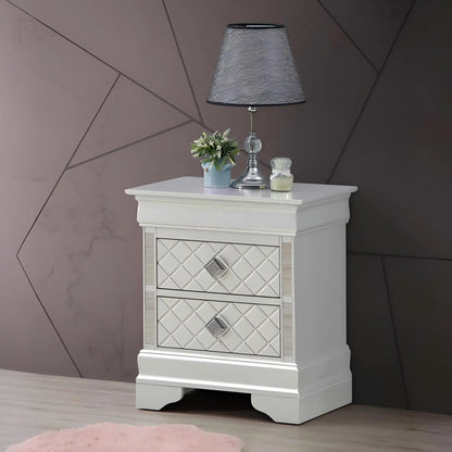 Verona Nightstand with Crystal Drawer Pulls