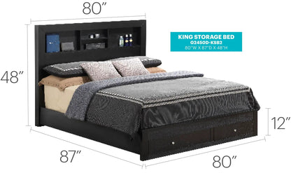 Storage Bed for Modern Spaces with Drawers