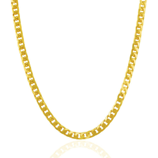 4.4mm solid 14k yellow gold Miami Cuban chain necklace by Bids.com on Tampa Home & Garden Store