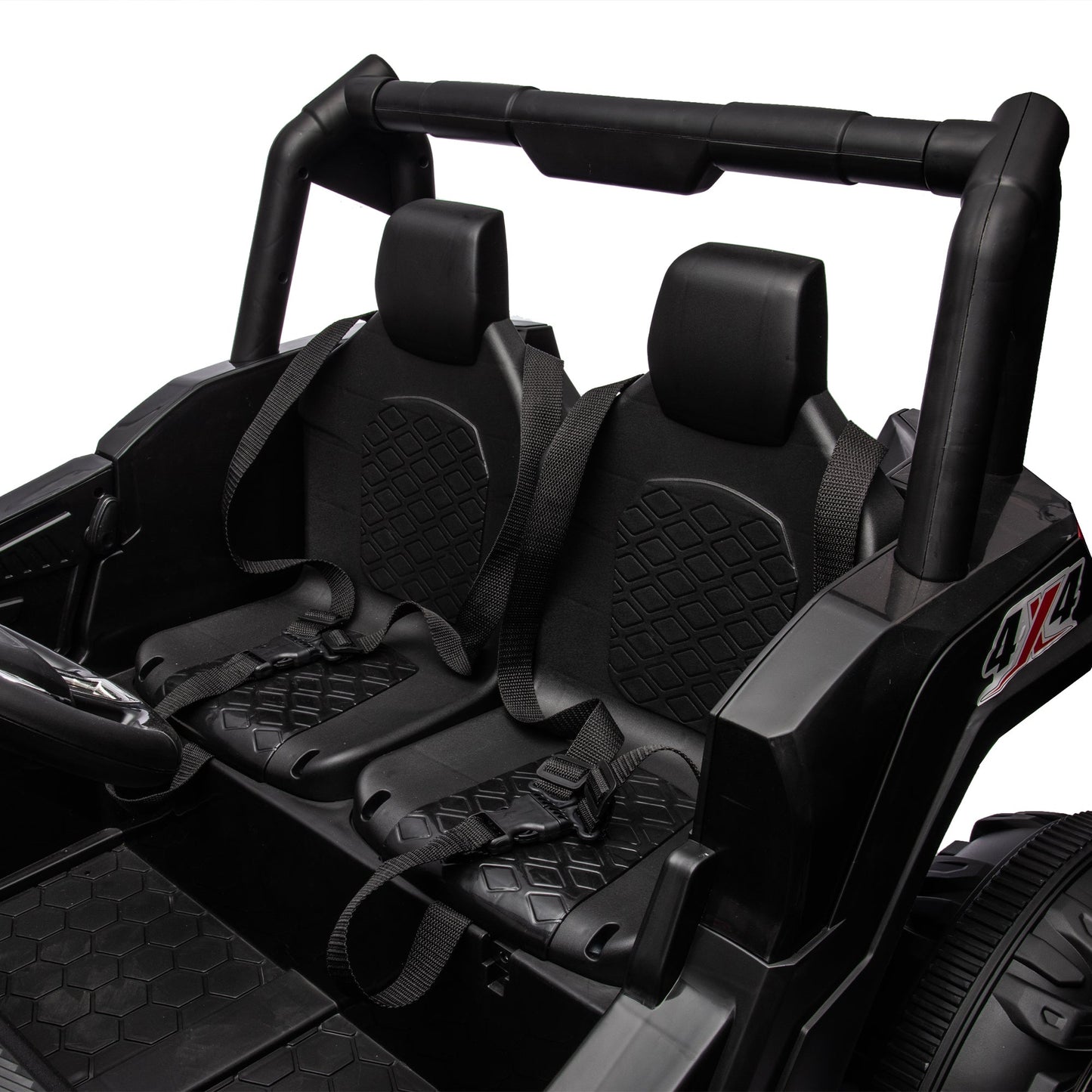 Side-by-Side 4x4 Ride-On Off-Road Truck with Parent Remote, battery powered, black interior on Tampa Home & Garden Store