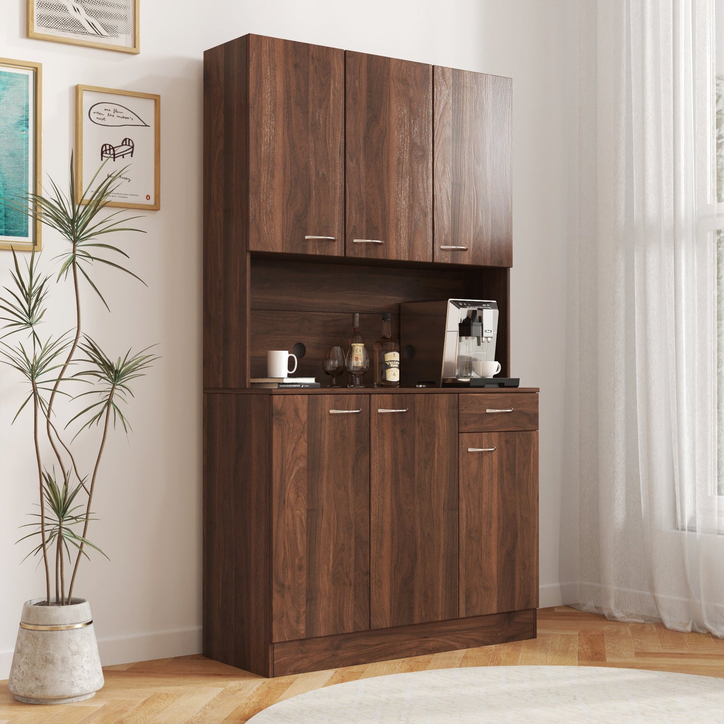 Tall Wardrobe and Kitchen Cabinet With Drawer
