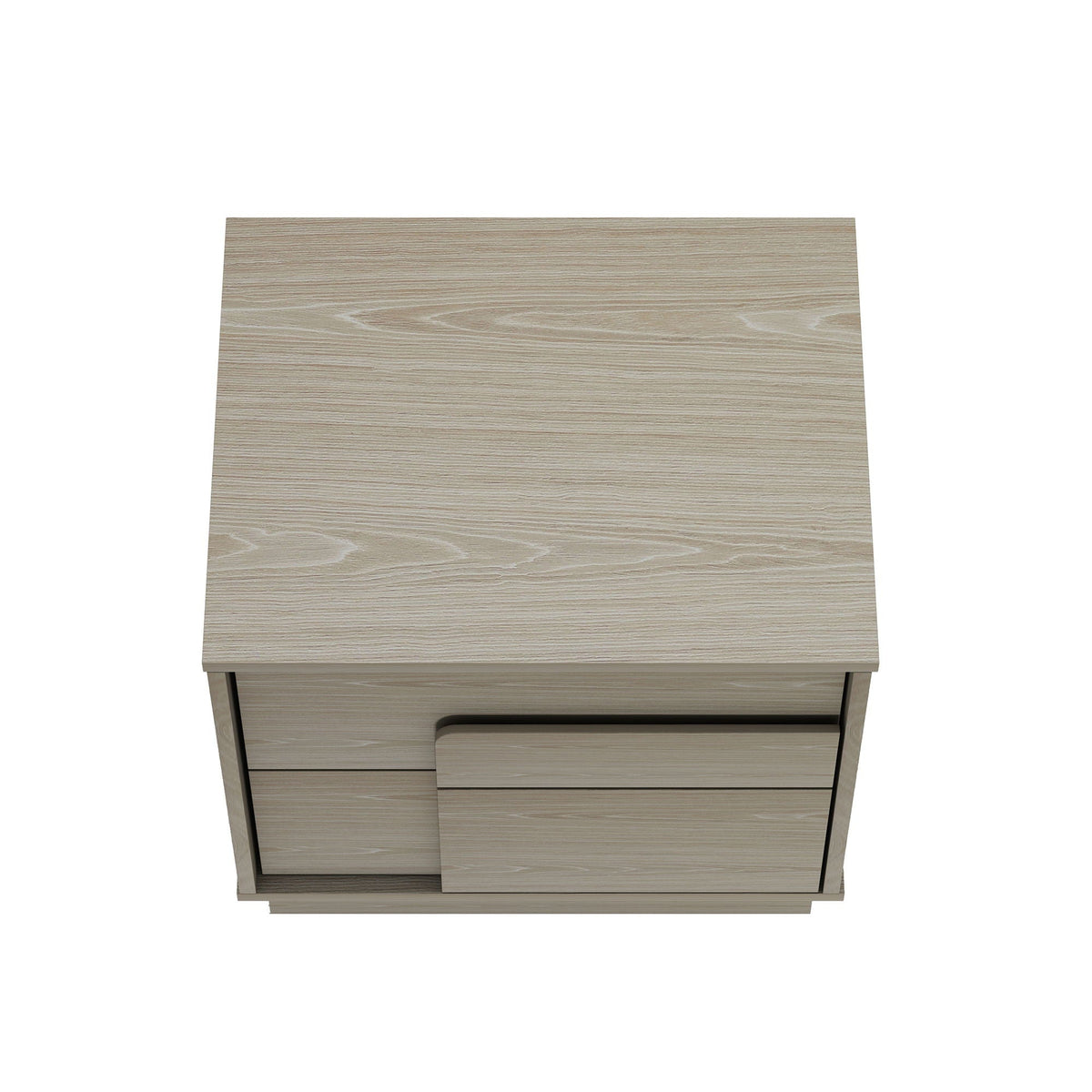 Modern Nightstand with Push to Open Drawers in light brown wood finish HouseOfZazla nightstand on Tampa Home & Garden Store