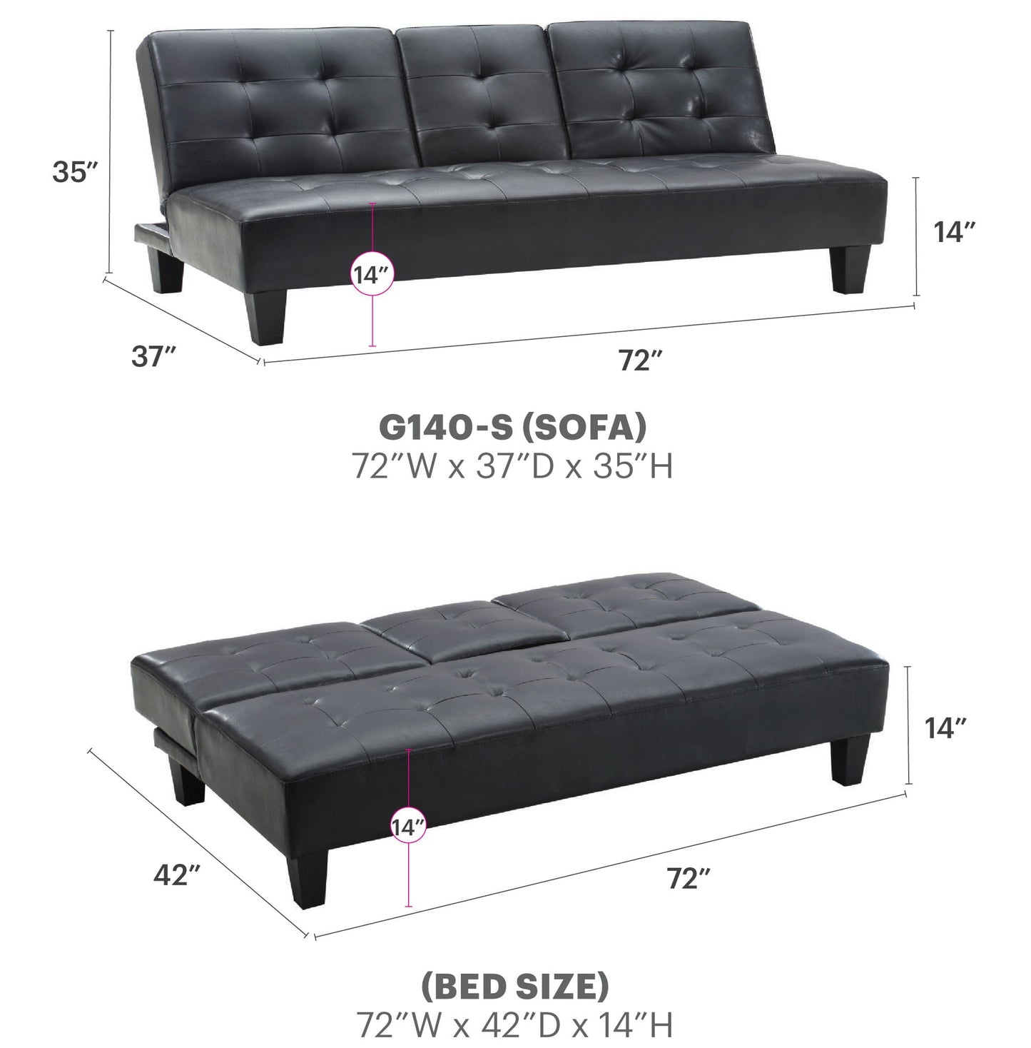 Richie Compact Sofa Bed and Drop Console