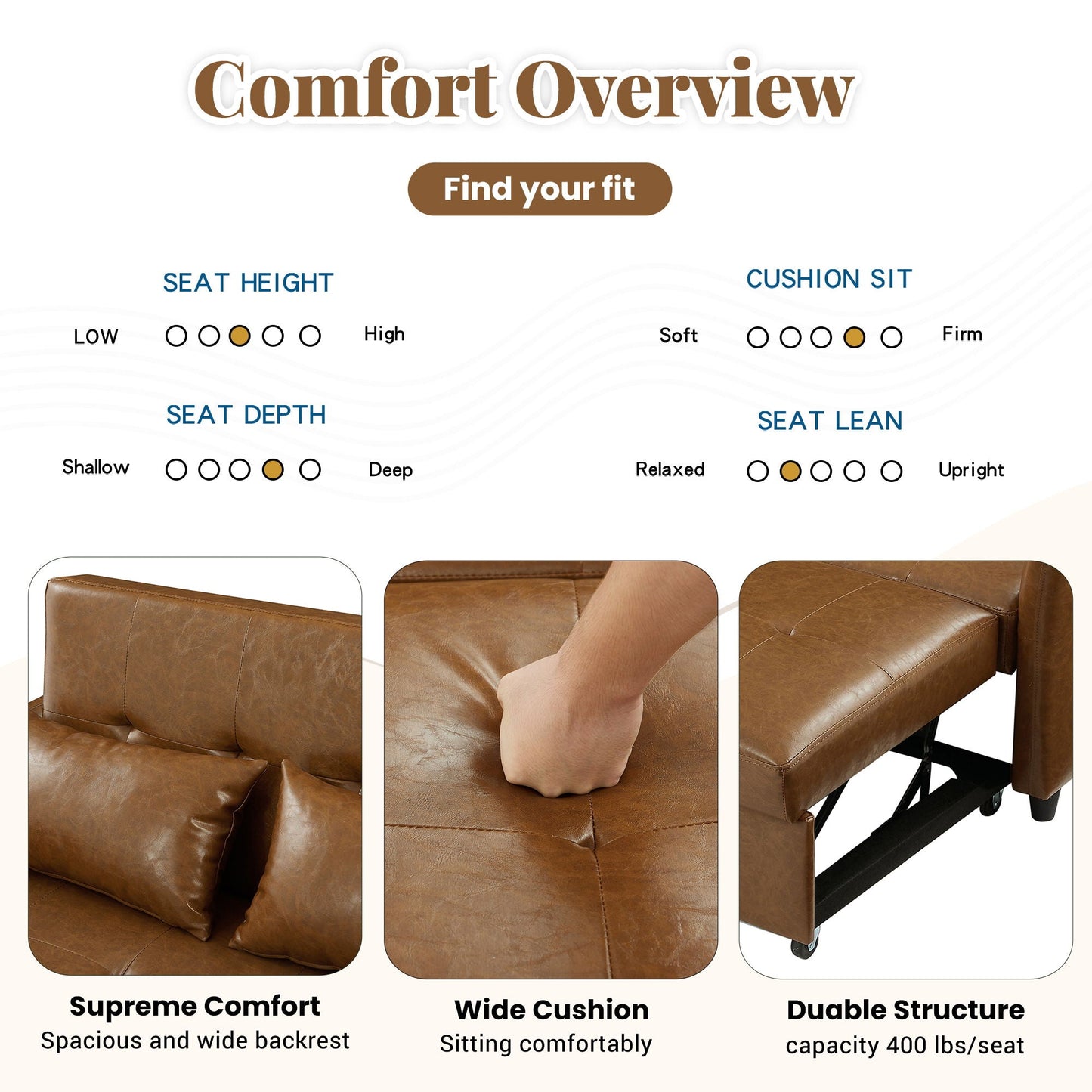 Convertible Sleeper Sofa and a Compact Design