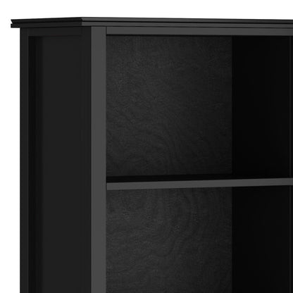 Handcrafted solid wood bookcase with five shelves in black finish by HouseOfZazla on Tampa Home & Garden Store