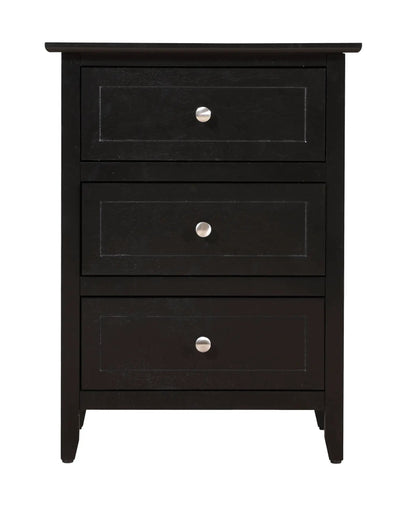 Daniel Nightstand With 3 Drawers In Wood Veneer