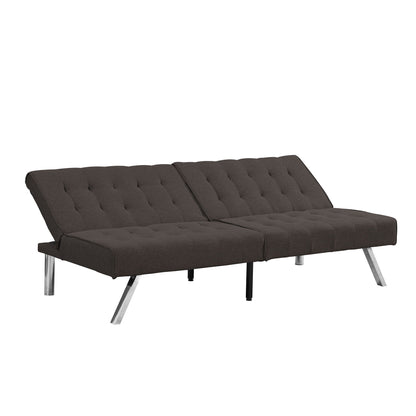 Modern Sofa Bed With Wood Frame and Steel Legs