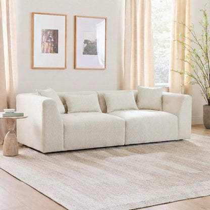 Jefferson Soft Chenille Modern Sofa and Cushion