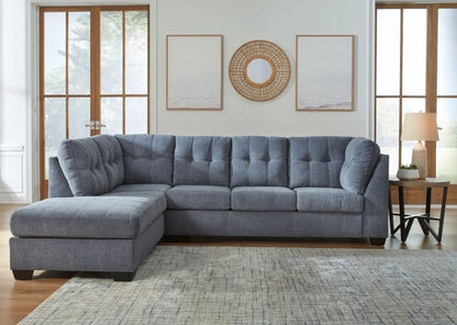 Marleton sectional sofa in blue-gray fabric by Unique Piece Furniture on Tampa Home & Garden Store
