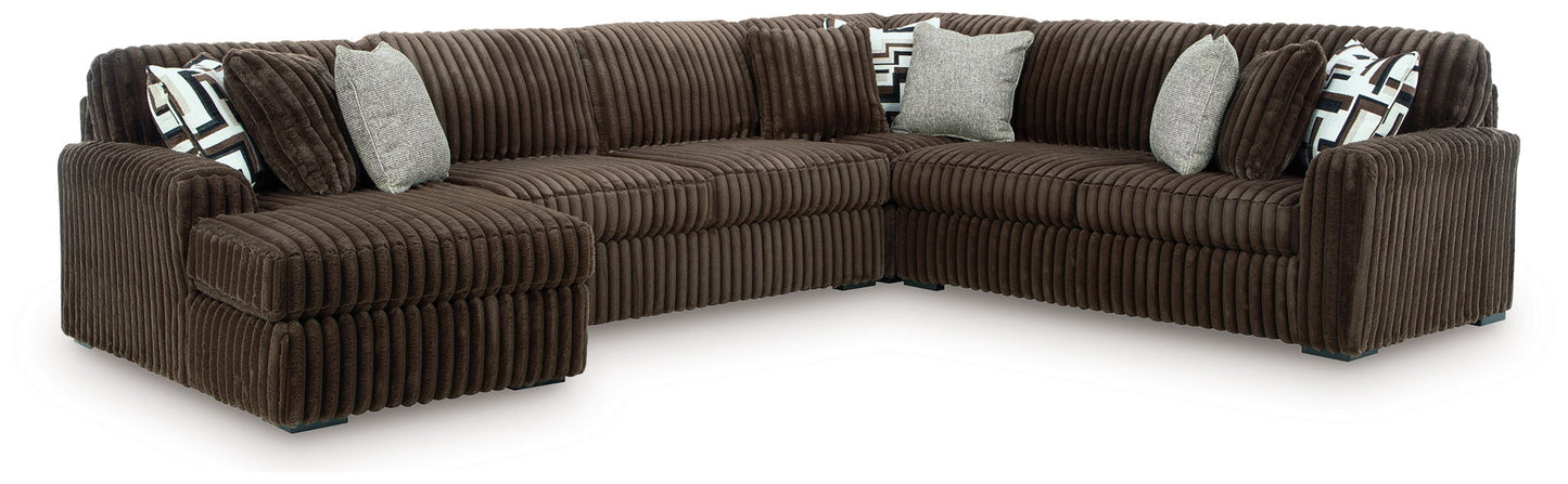 Midnight Madness Sectional and Jumbo Corduroy