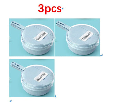 Perfecsy 8 in 1 mandoline slicer set blue round vegetable cutter with blade, 3pcs on Tampa Home & Garden Store