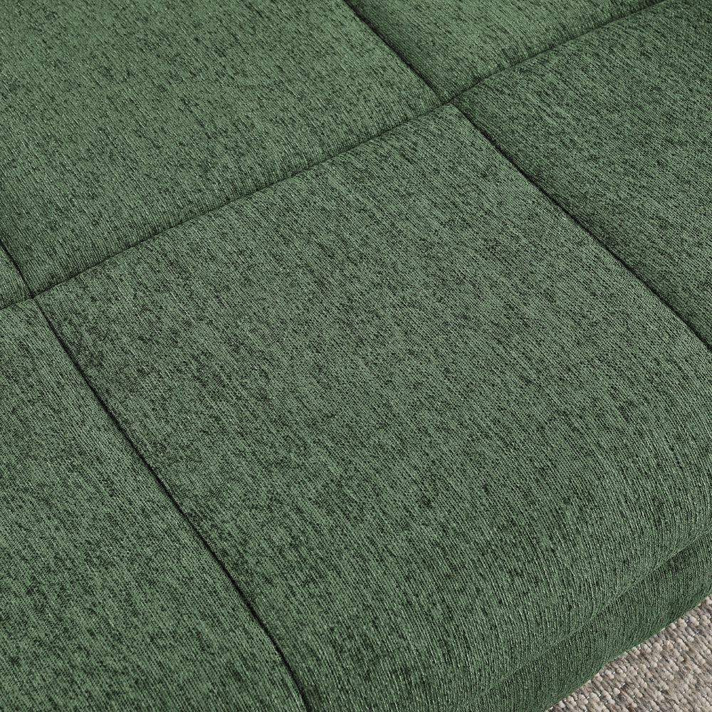 Pet bed for large dogs in olive green textured fabric with stitched panels on Tampa Home & Garden Store