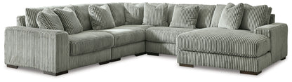 Lindyn Sectional Sofa with Cord Upholstery