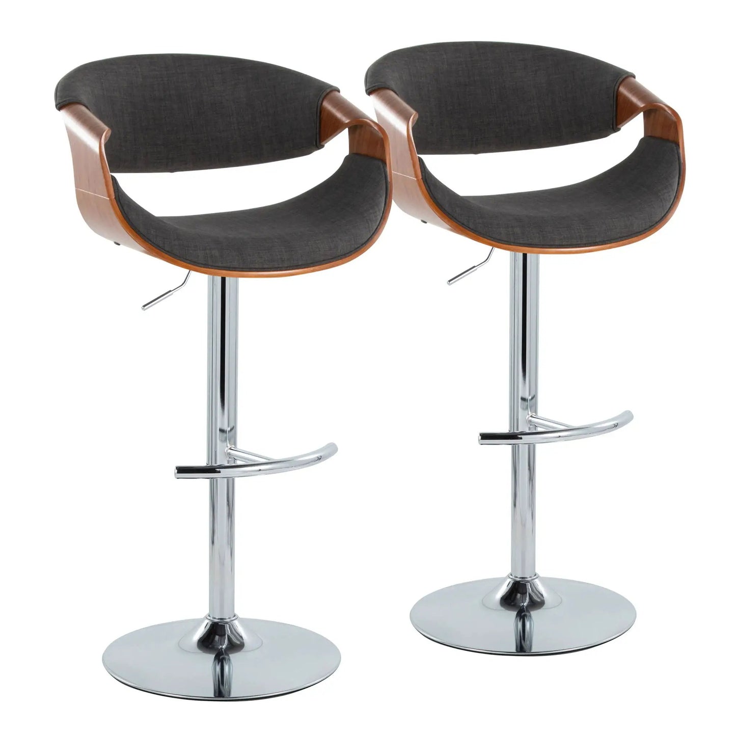 Curvo Mid Century Barstool with Swivel Seat