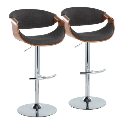 Curvo Mid Century Barstool with Swivel Seat