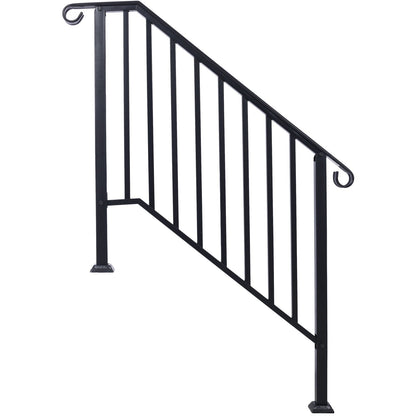 A Powder Coated Wrought Iron Handrail For Steps