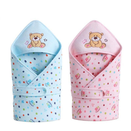 Cotton infant sleeping bag envelope swaddle blanket by Stevvex, blue and pink sleepsacks on Tampa Home & Garden Store