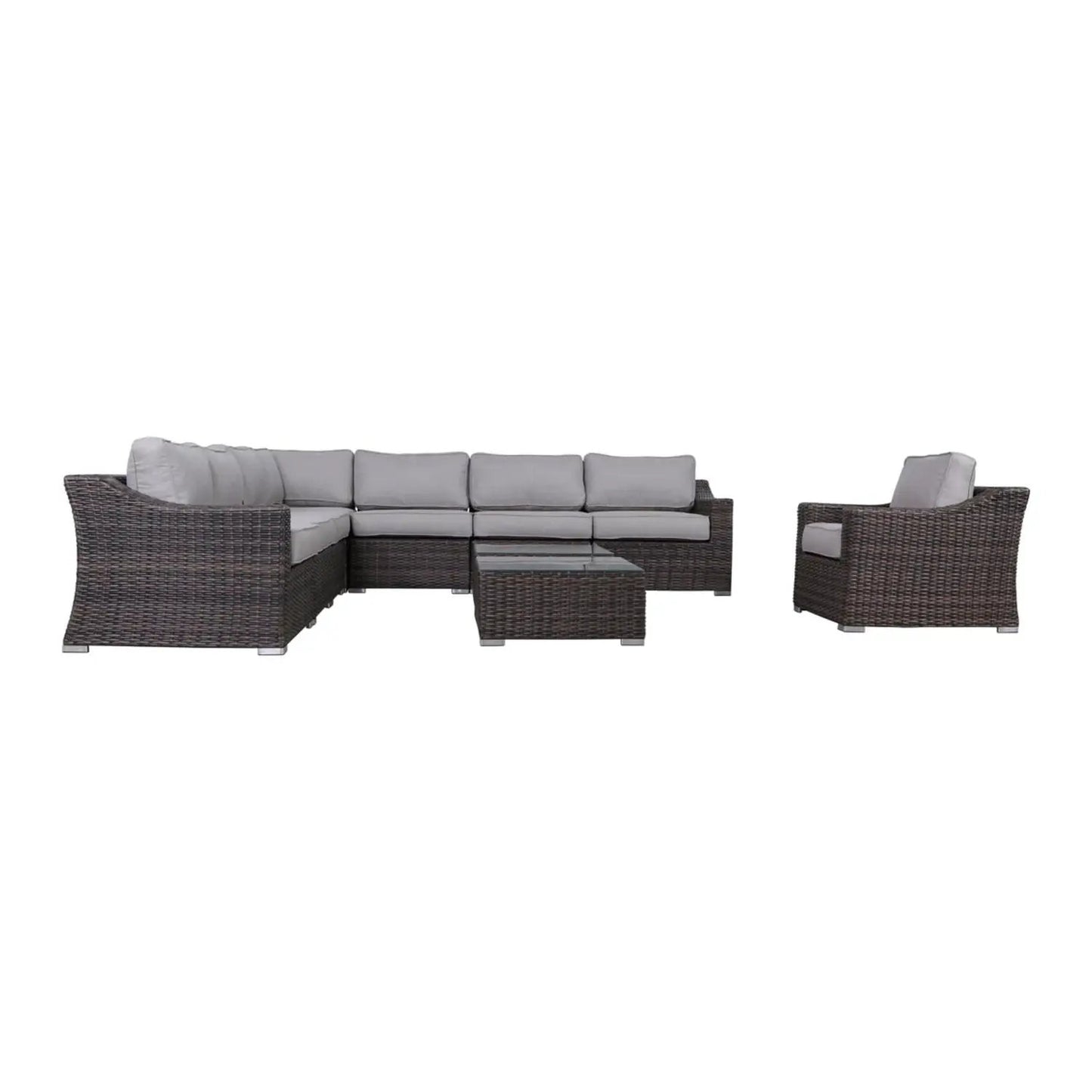 Outdoor Wicker Conversation Set With Cushions