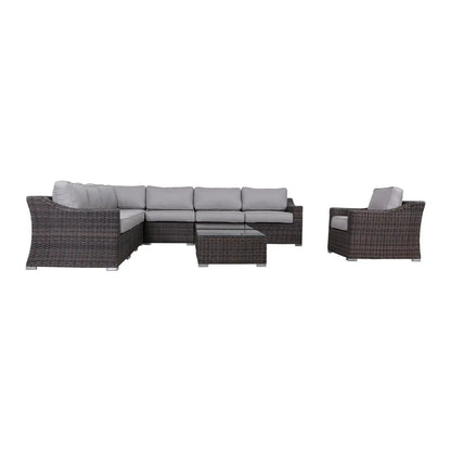 Outdoor Wicker Conversation Set With Cushions