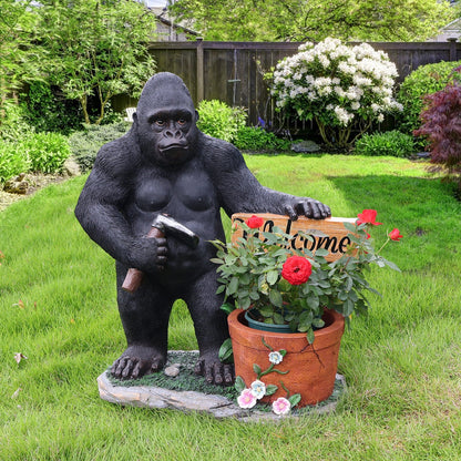 Outdoor Garden Chimpanzee Planter and Resin Pot