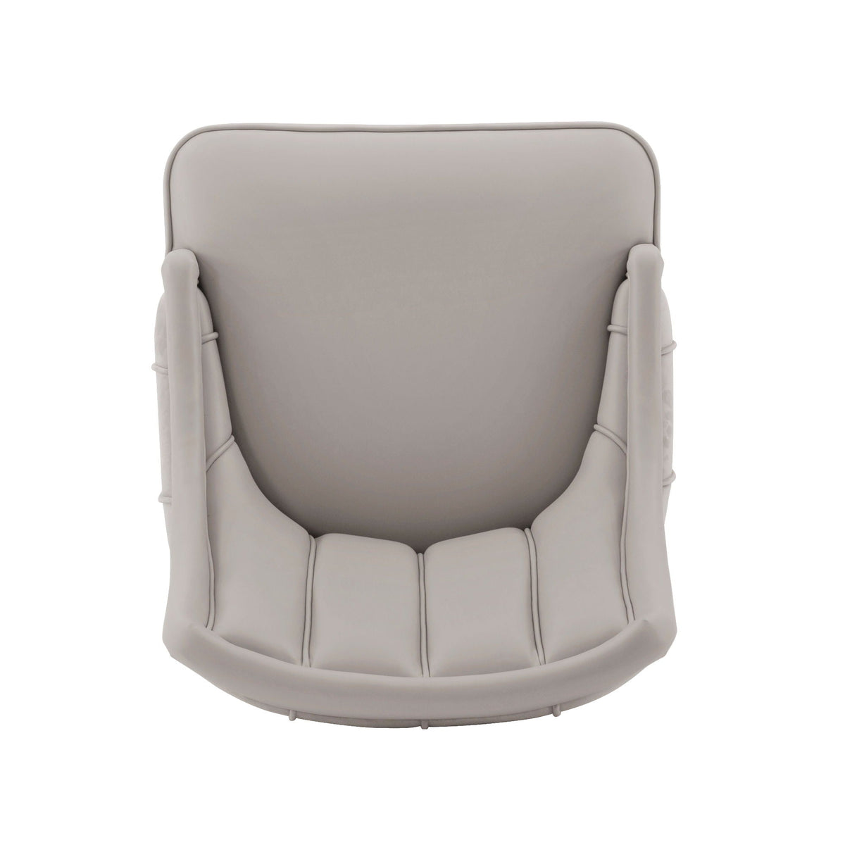 Eda dining chair with stitched light gray upholstery, curved back and padded arms HouseOfZazla on Tampa Home & Garden Store